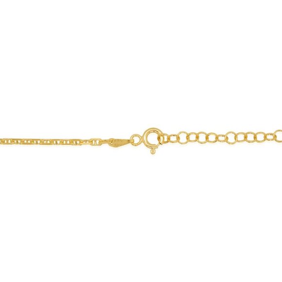 NWT Alanis Rolo Marina DC Link Bracelet // 14kt Italian Gold Vermeil - Picture 2 of 4